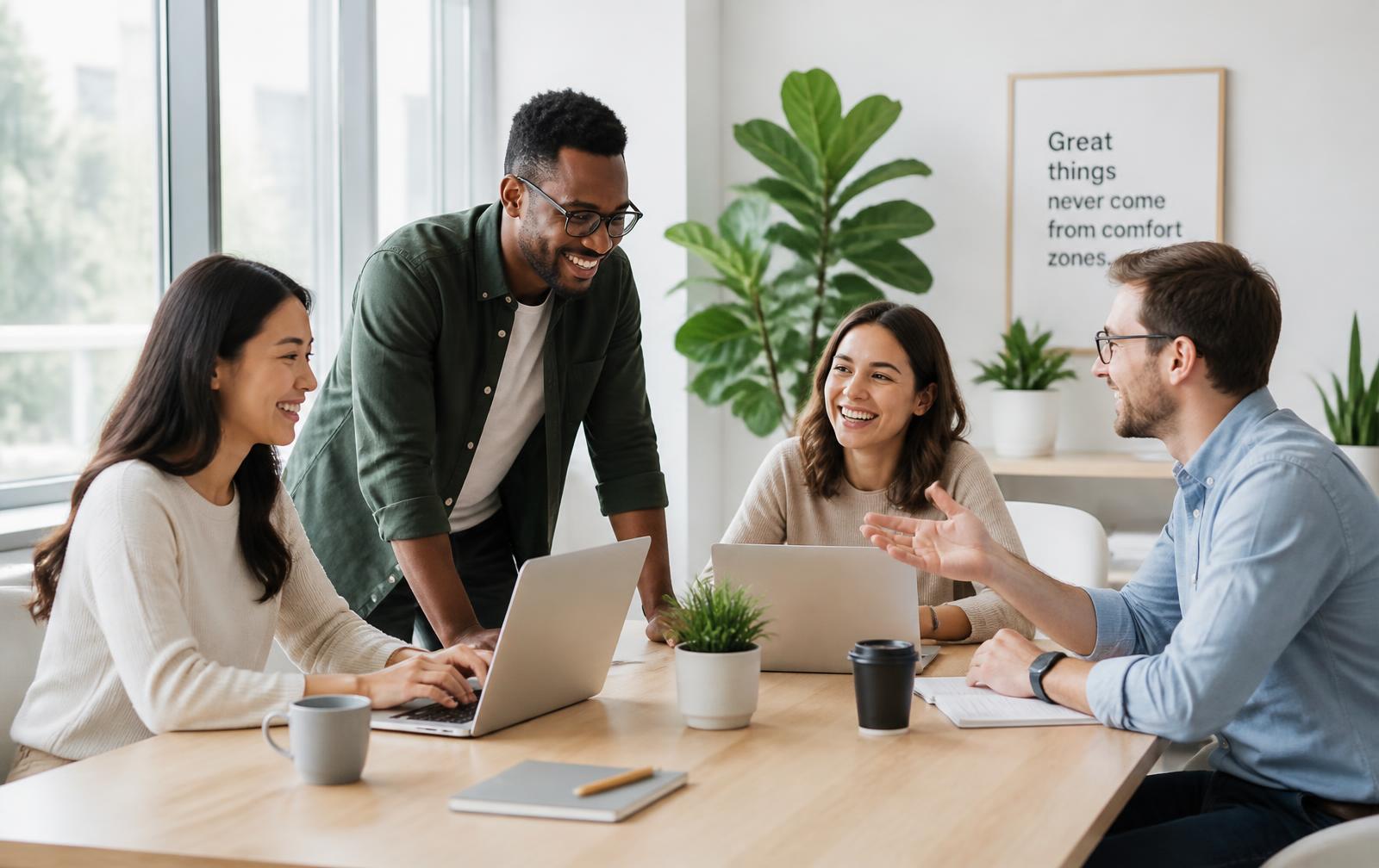 LendingTree team collaborating in the office